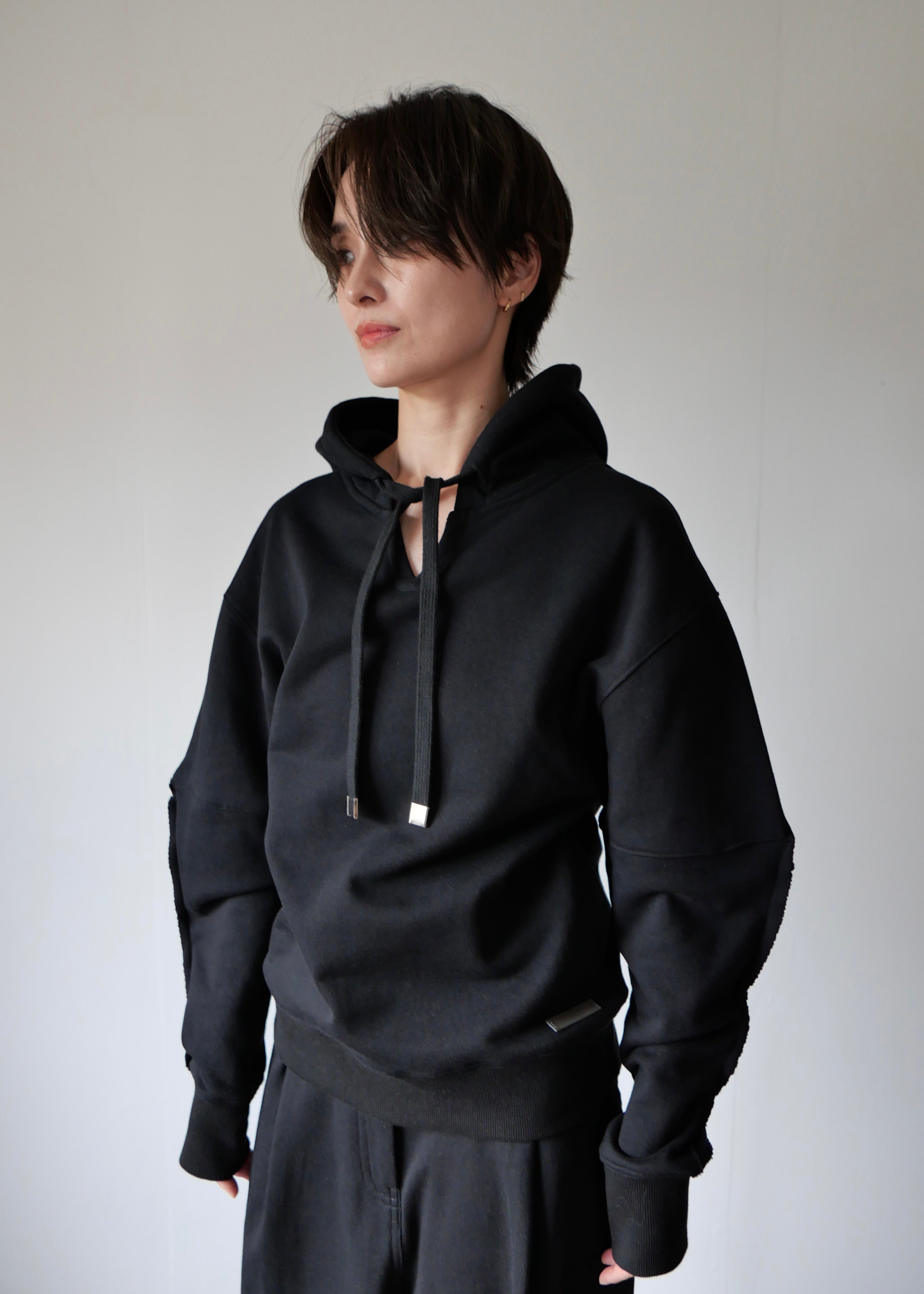 コクーンスリーブスウェットトップス-BLACK- – SH_KI