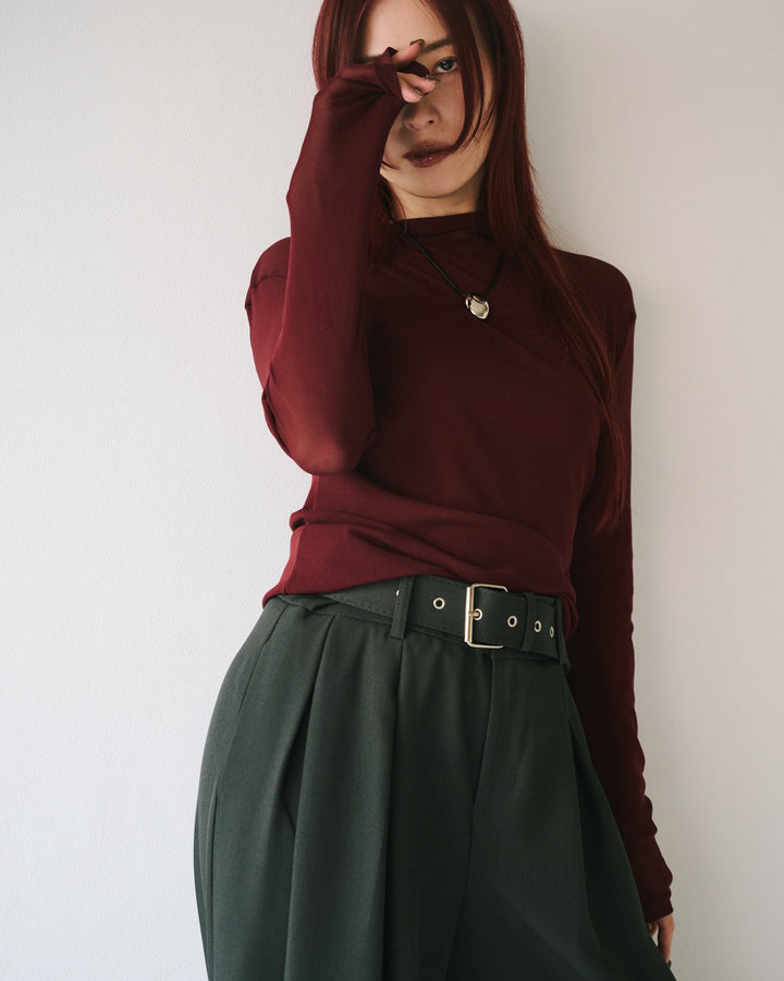 ベルトタックワイドパンツ