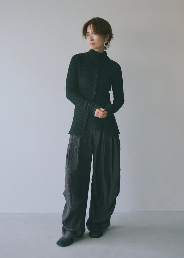 レイヤードポコポコトップス_BLACK
