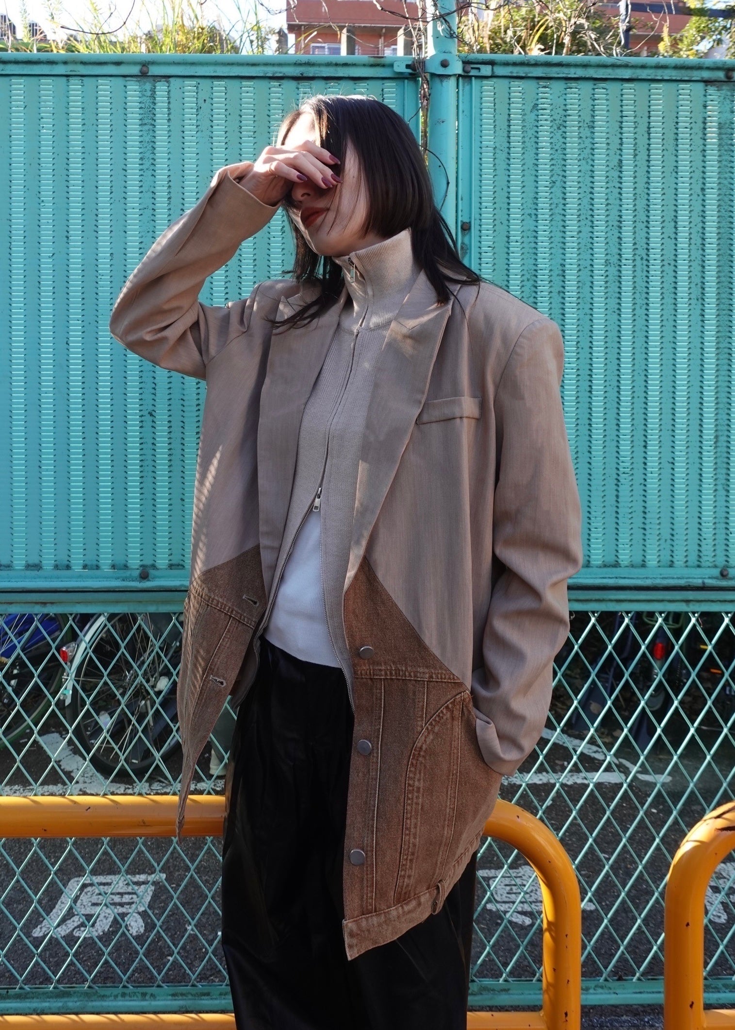 SOFTHYPHEN テーラードドッキングジャケット メンズ ストレッチ サッカー テーラード ジャケット通販 [1004-53404