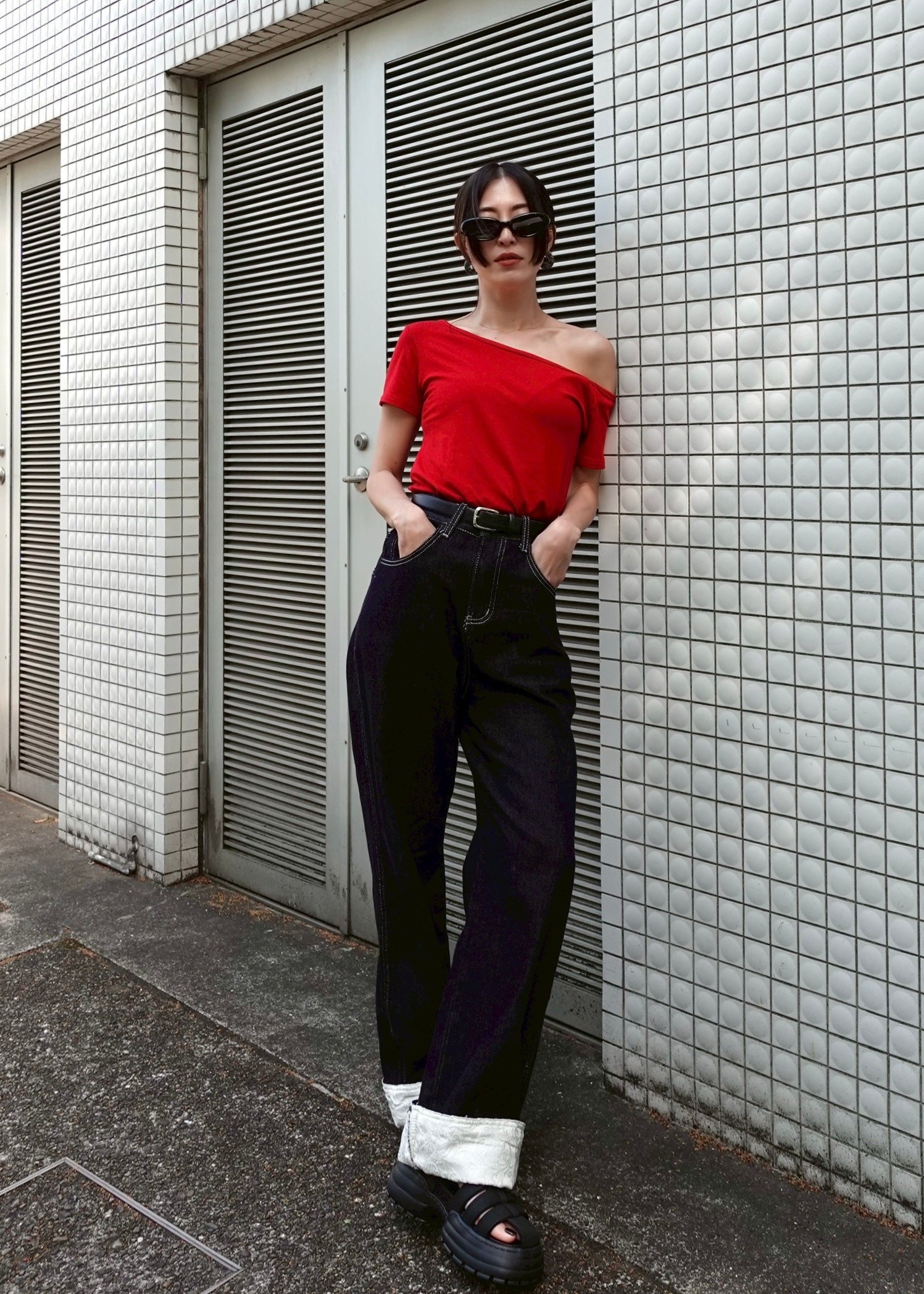 room306contemporary ワンショルダートップス room306 CONTEMPORARY / Balloon Off Shoulder Tops