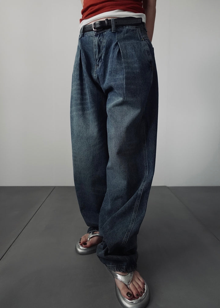 コクーンワイドデニムパンツ