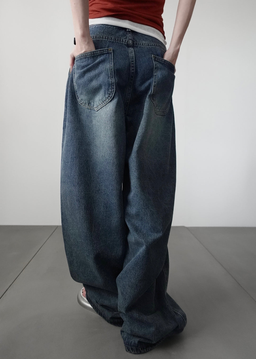 コクーンワイドデニムパンツ