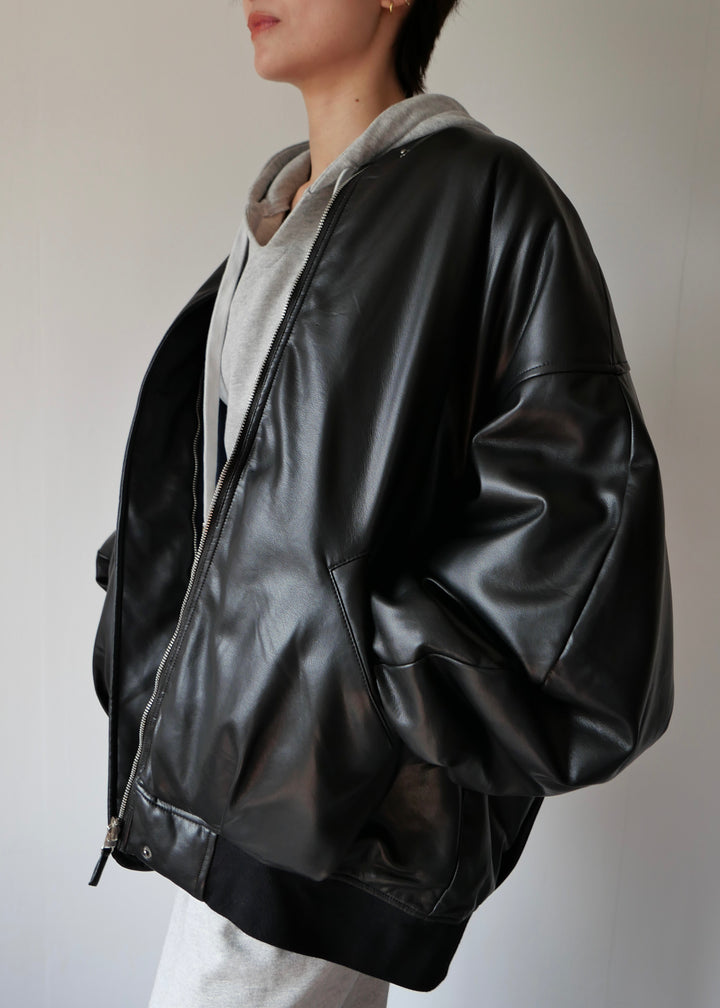 リバーシブルオーバーブルゾン-BLACK-