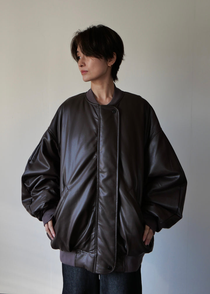 リバーシブルオーバーブルゾン-BROWN-