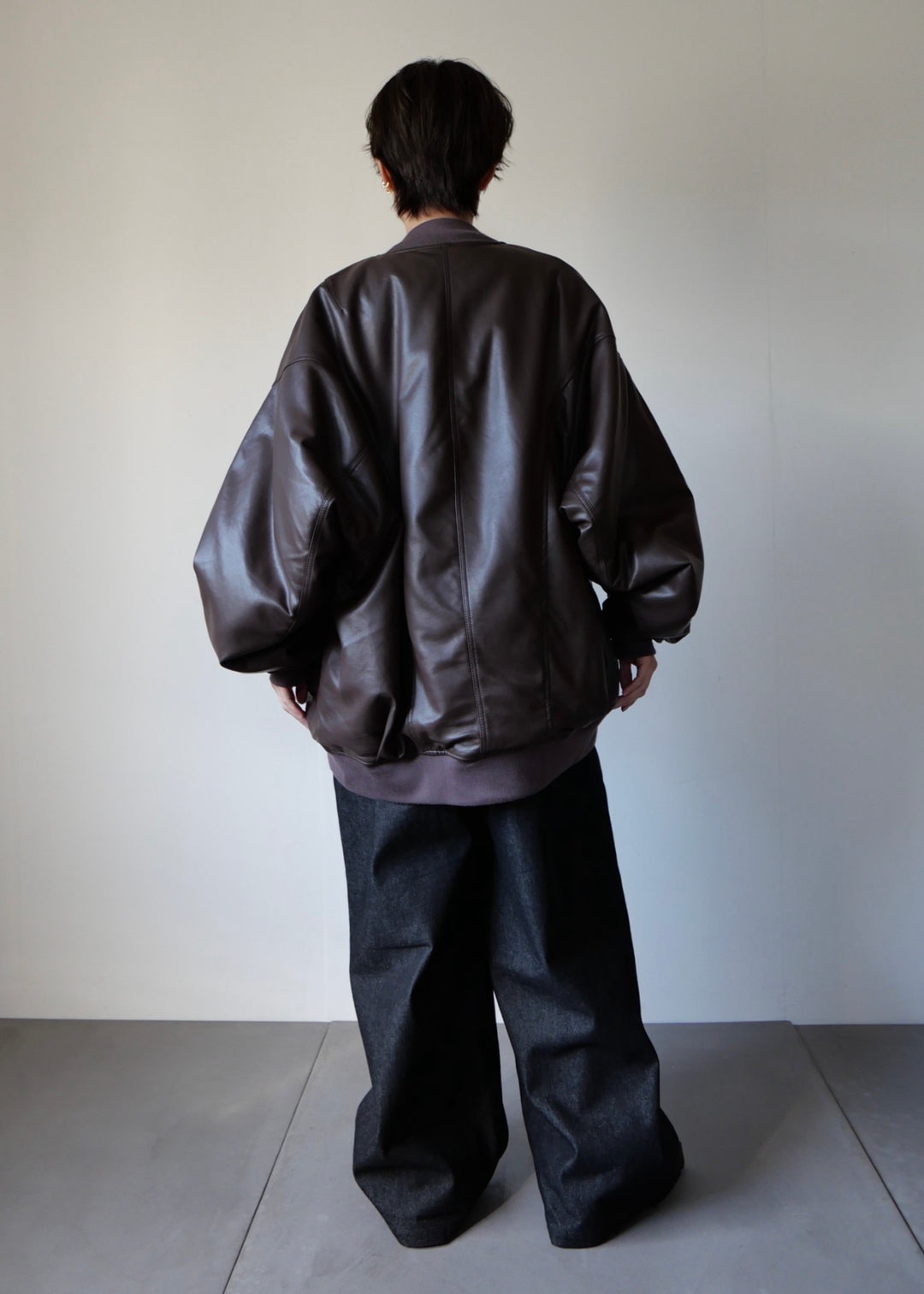 リバーシブルオーバーブルゾン-BROWN-