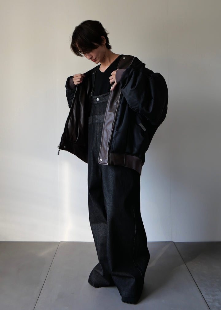 リバーシブルオーバーブルゾン-BROWN-