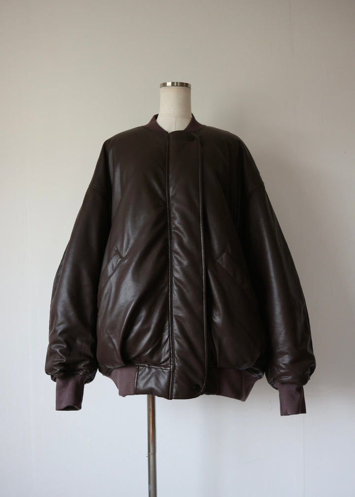 リバーシブルオーバーブルゾン-BROWN-