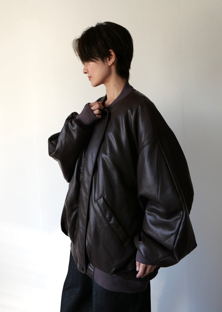 リバーシブルオーバーブルゾン-BROWN-