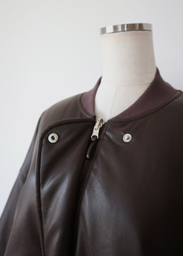 リバーシブルオーバーブルゾン-BROWN-