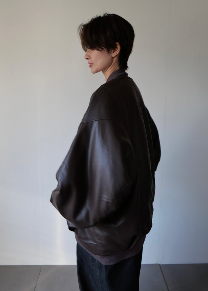 リバーシブルオーバーブルゾン-BROWN-