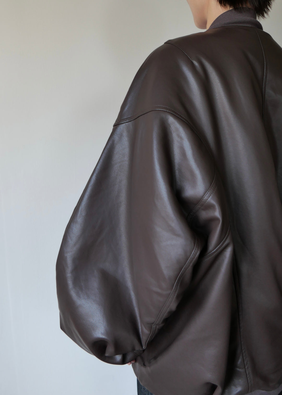リバーシブルオーバーブルゾン-BROWN-