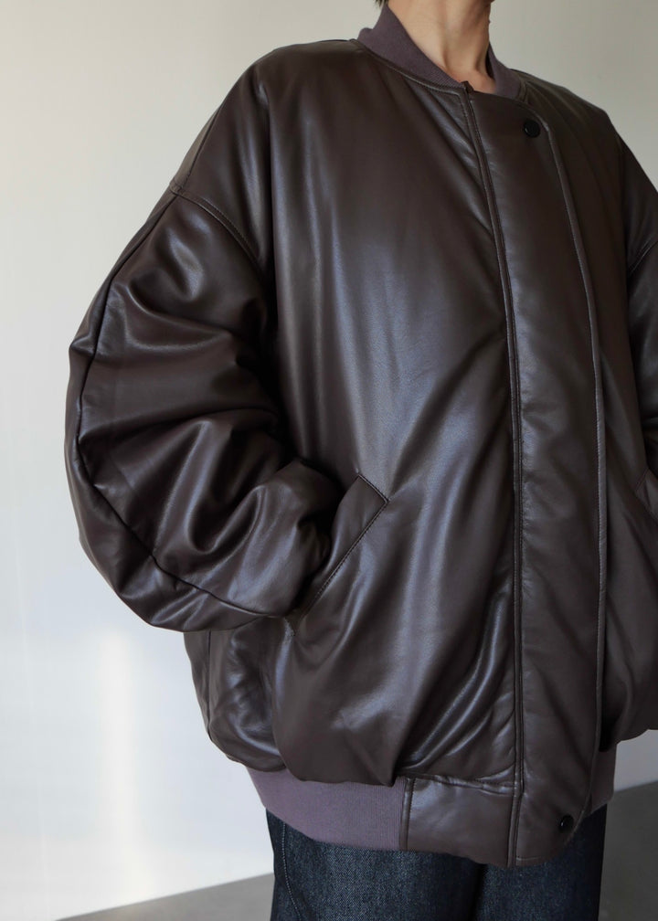 リバーシブルオーバーブルゾン-BROWN-