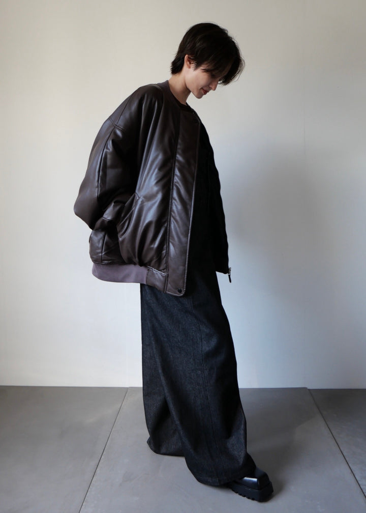 リバーシブルオーバーブルゾン-BROWN-