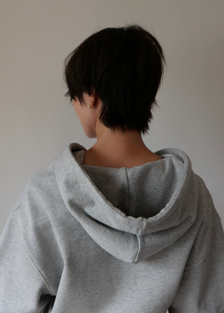 コクーンスリーブスウェットトップス-GREY-