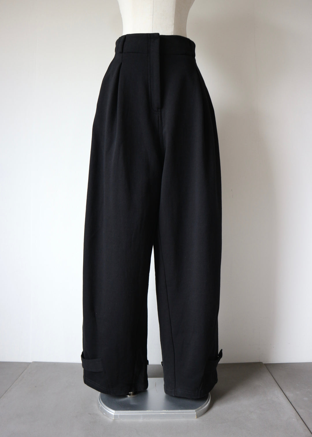 2WAYコクーンスウェットパンツ-BLACK-