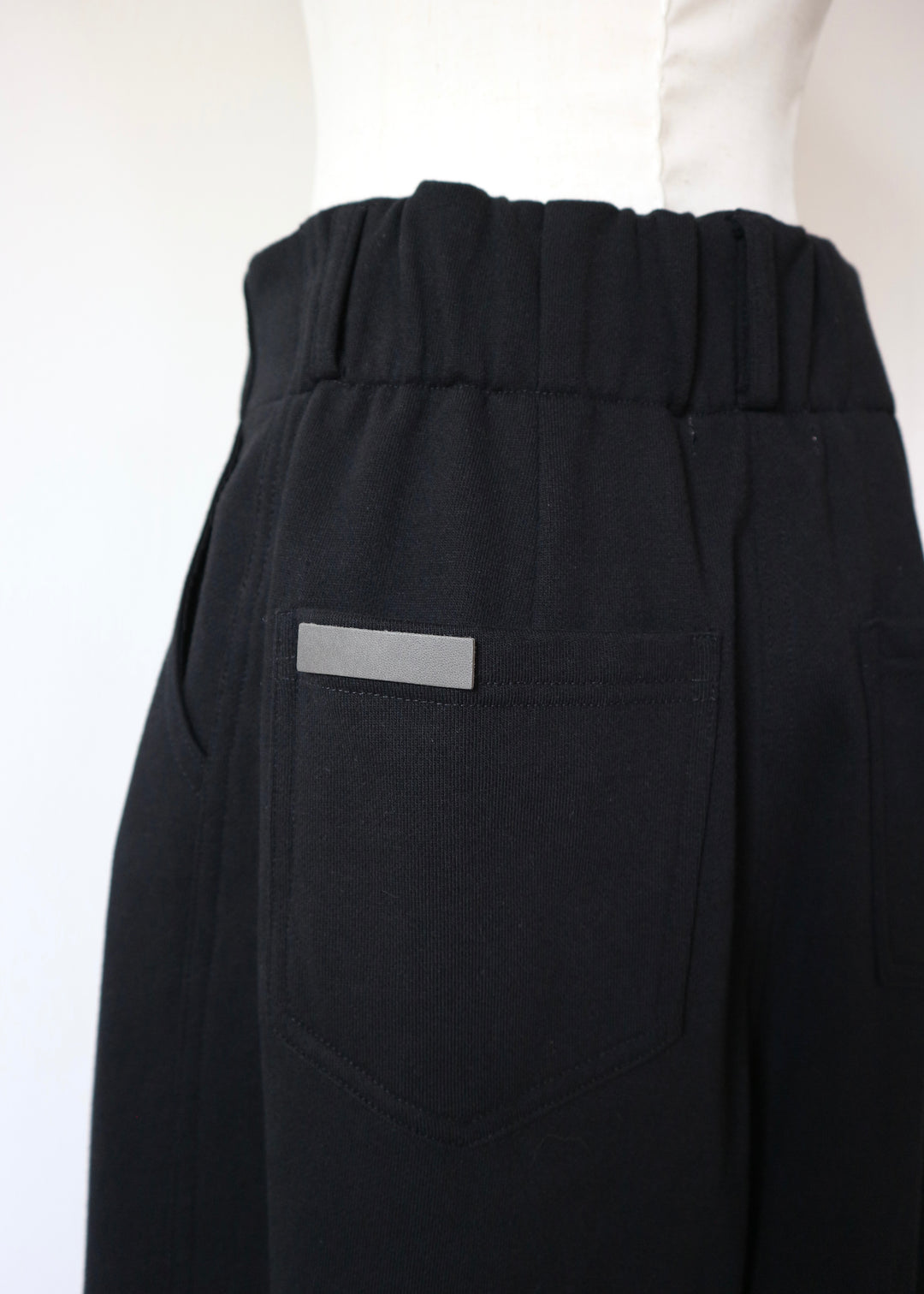 2WAYコクーンスウェットパンツ-BLACK-