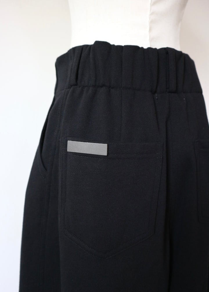 2WAYコクーンスウェットパンツ-BLACK-