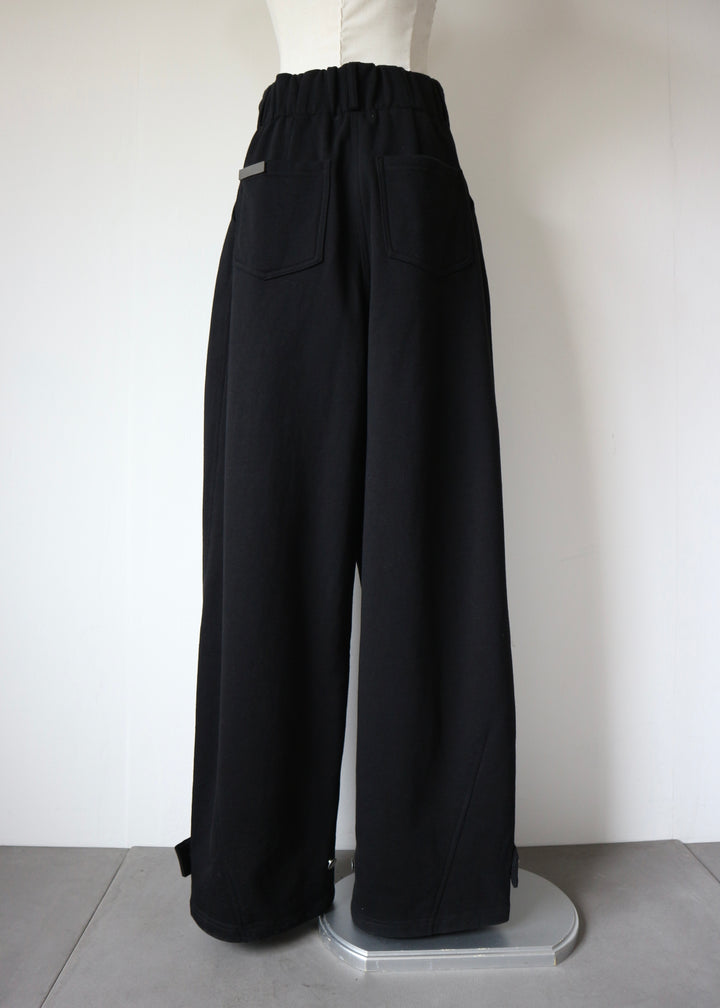 2WAYコクーンスウェットパンツ-BLACK-