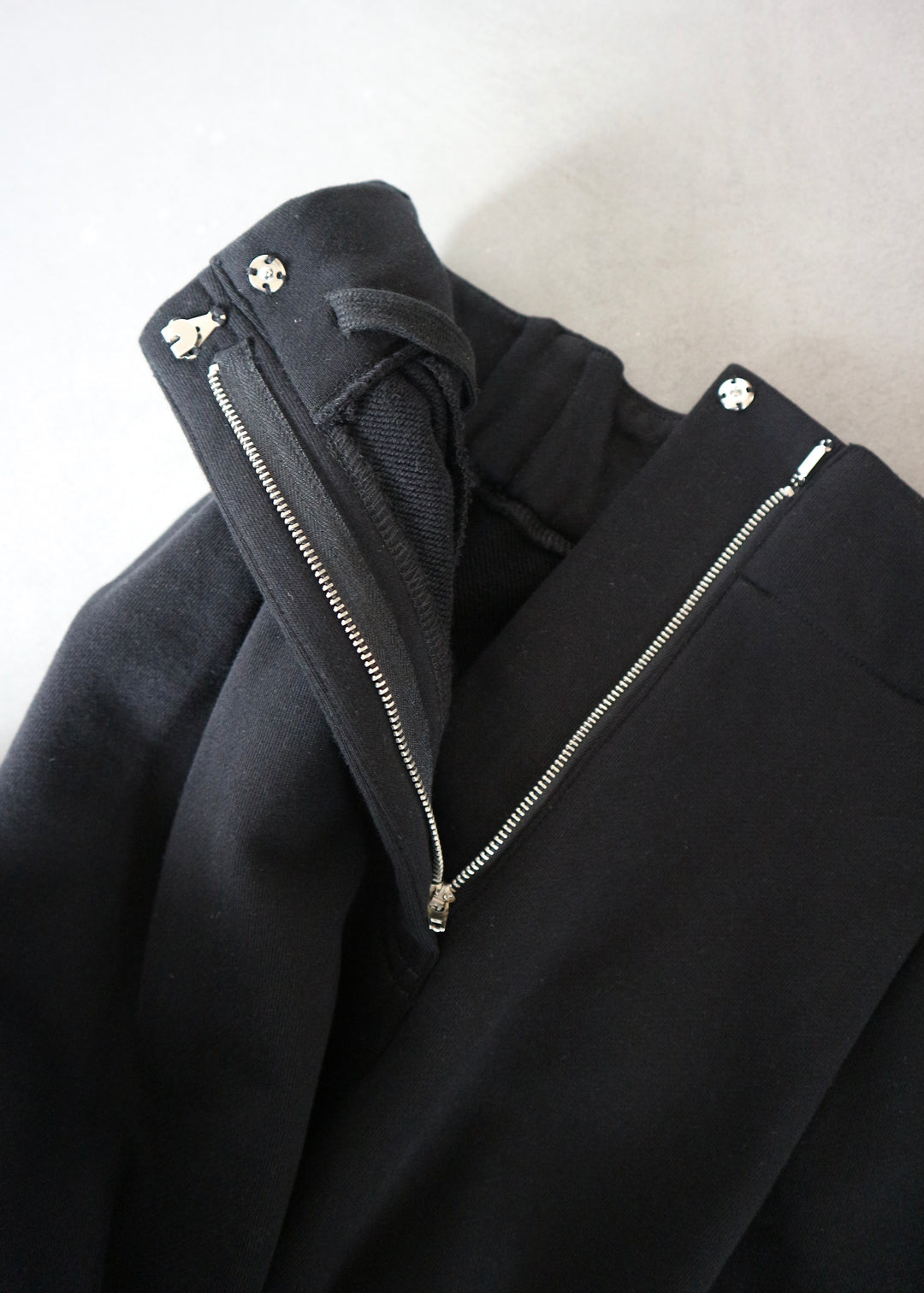 2WAYコクーンスウェットパンツ-BLACK-
