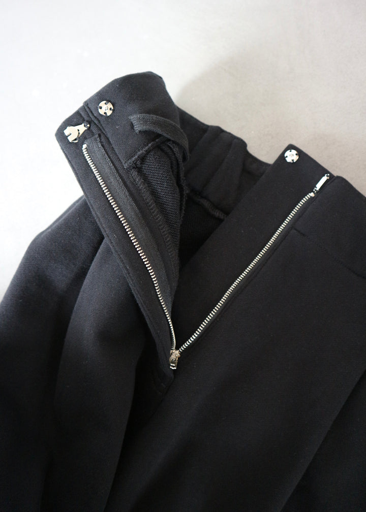2WAYコクーンスウェットパンツ-BLACK-