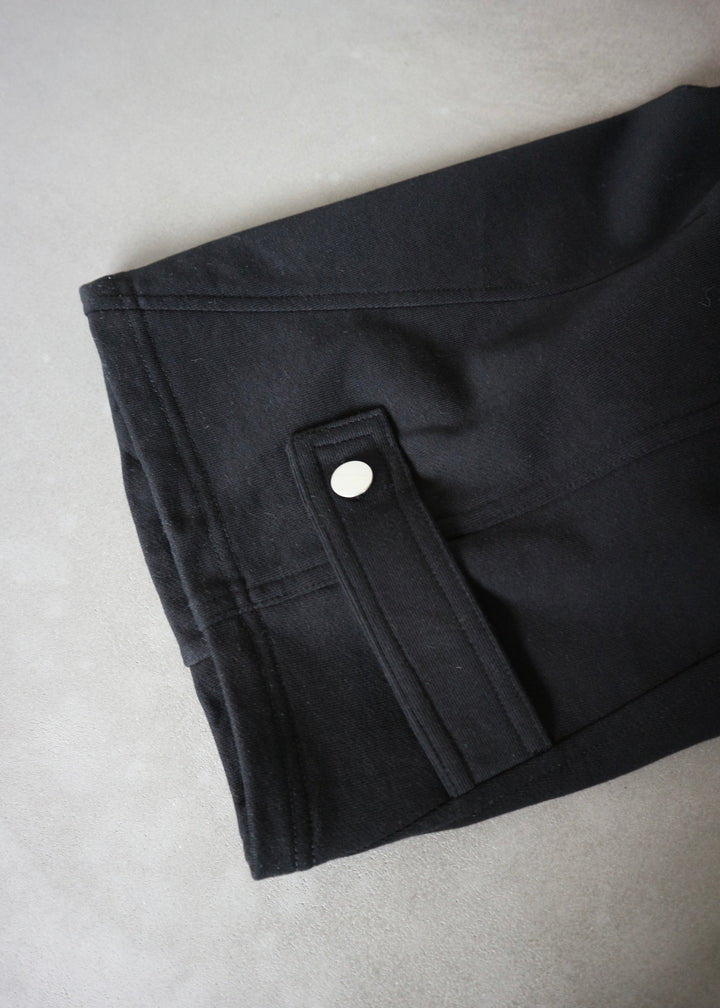 2WAYコクーンスウェットパンツ-BLACK-