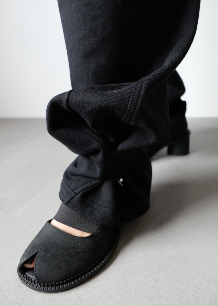 2WAYコクーンスウェットパンツ-BLACK-