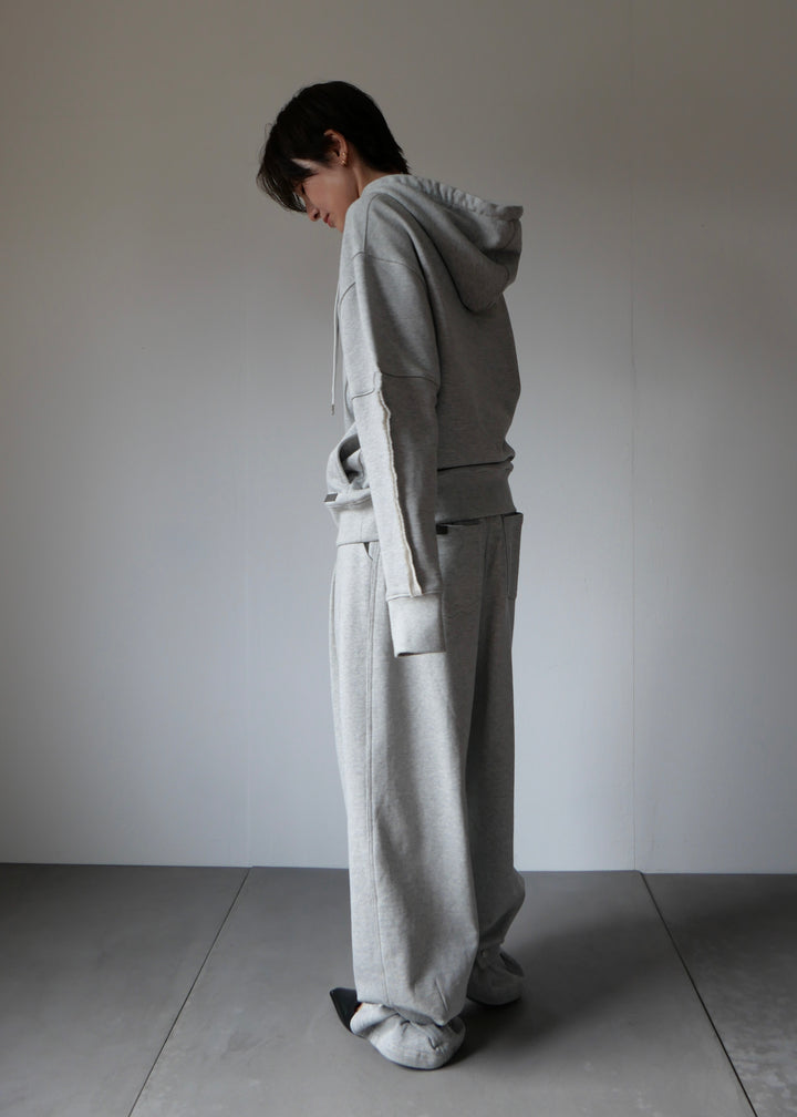 2WAYコクーンスウェットパンツ-GREY-