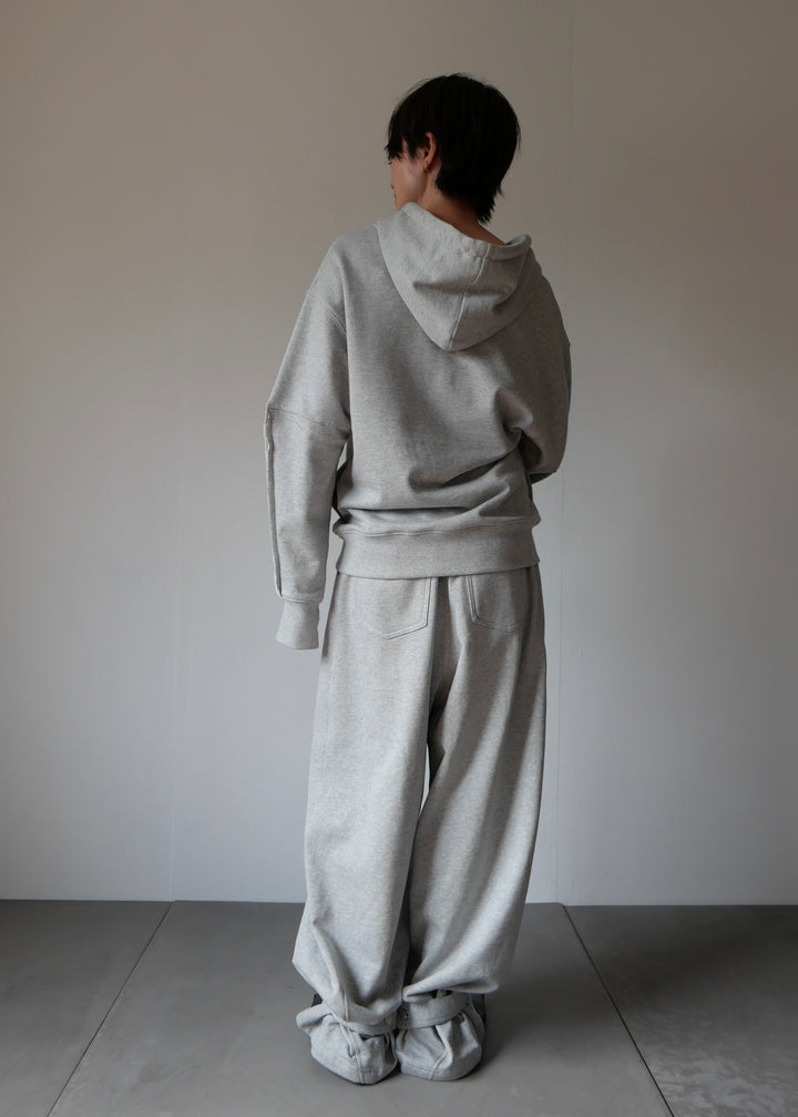 2WAYコクーンスウェットパンツ-GREY-