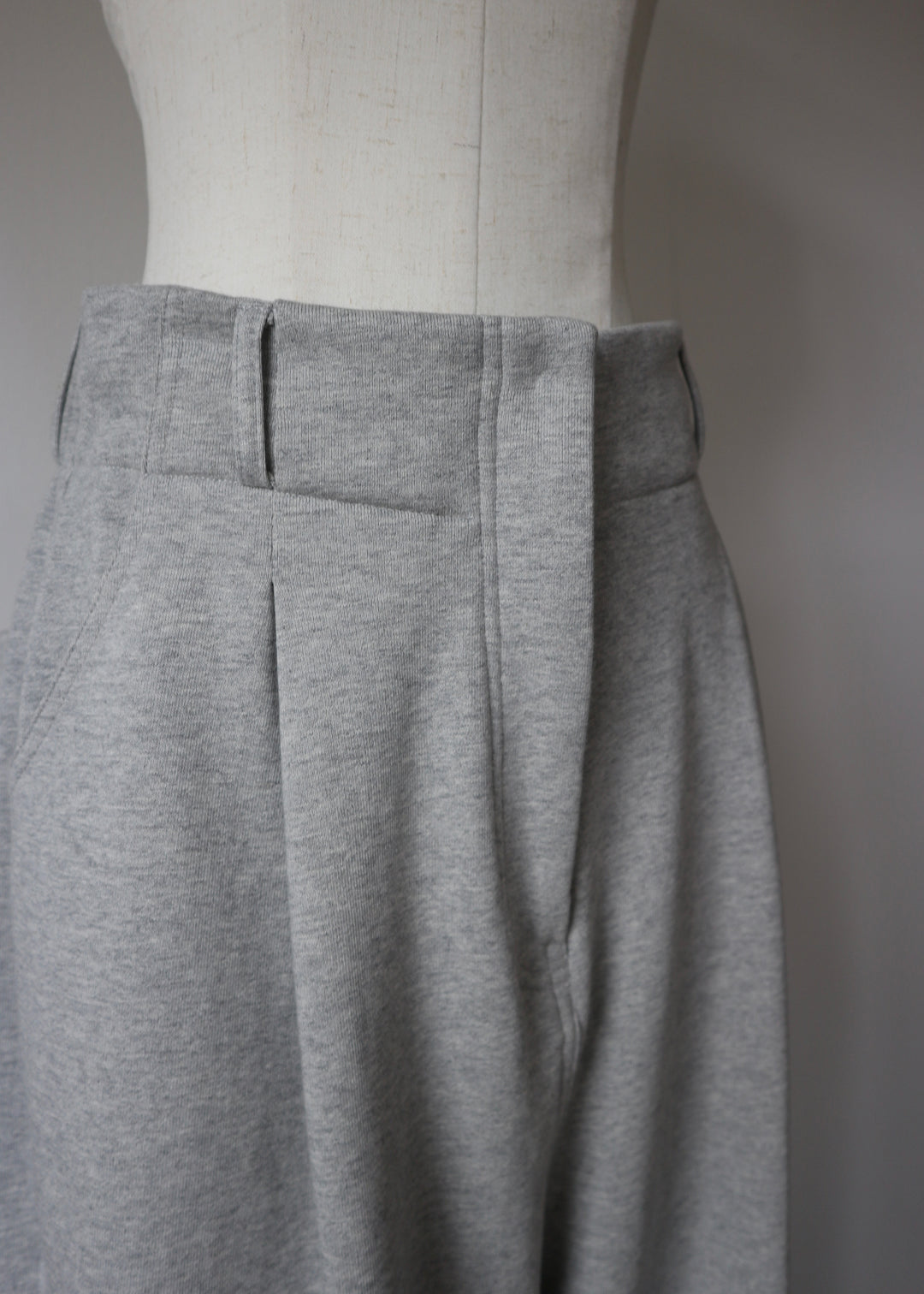 2WAYコクーンスウェットパンツ-GREY-