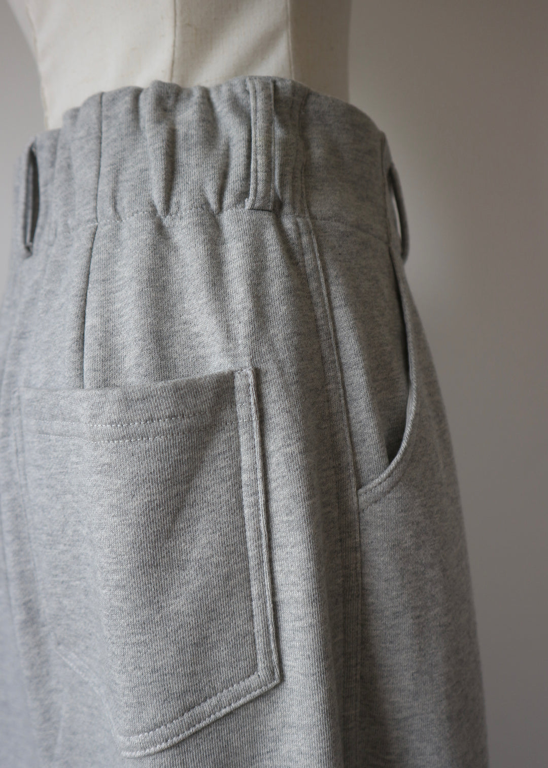 2WAYコクーンスウェットパンツ-GREY-