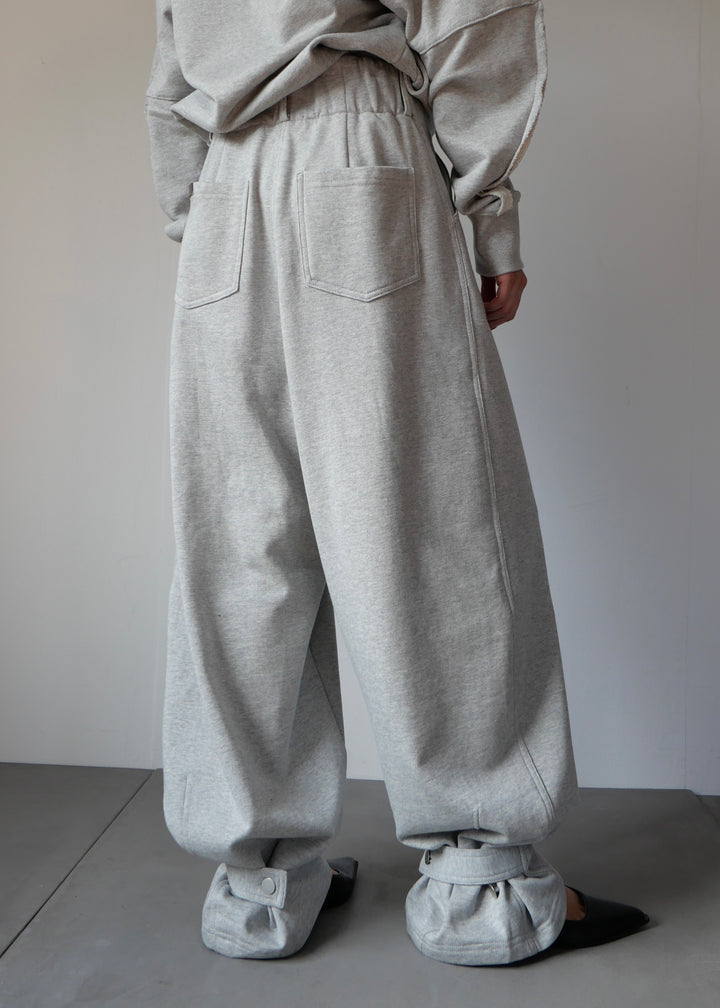 2WAYコクーンスウェットパンツ-GREY-