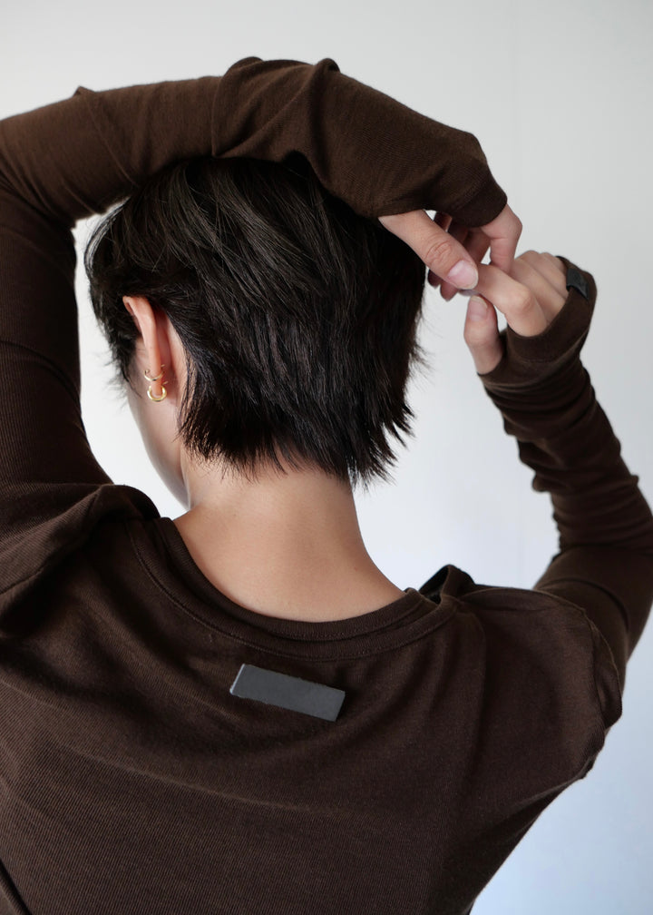 ヘンリーネックレイヤードトップス