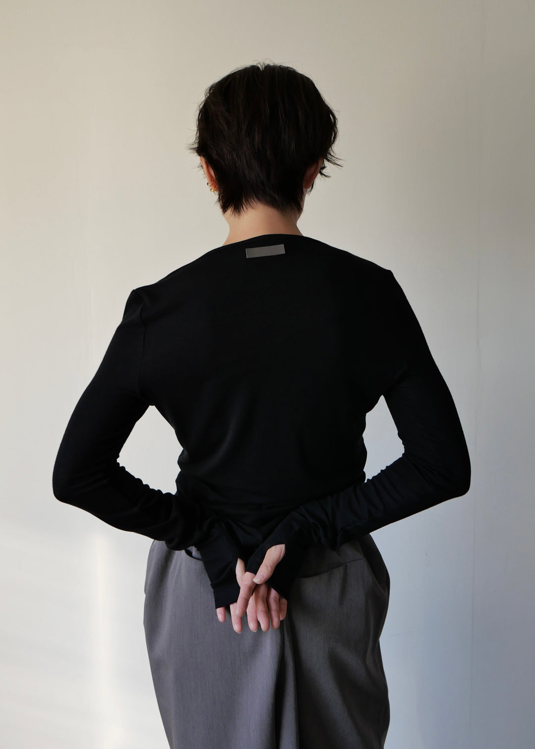 ヘンリーネックレイヤードトップス