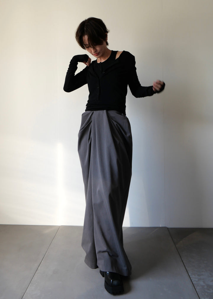 ヘンリーネックレイヤードトップス