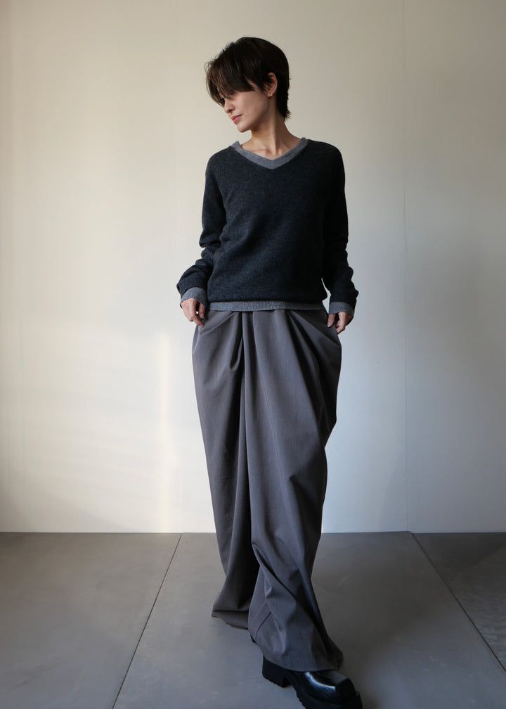 ベーシックVネックニットトップス