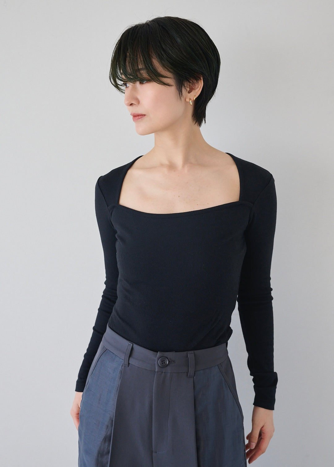 スクエアネックボディースーツ