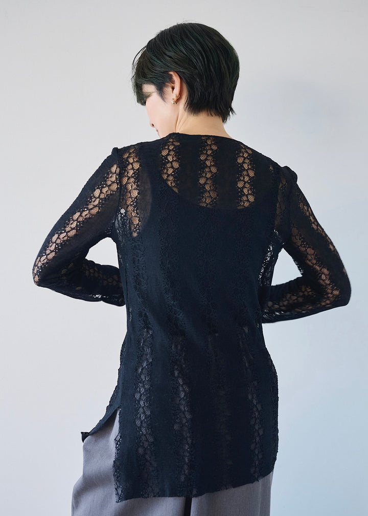 サイドスリットレーストップス