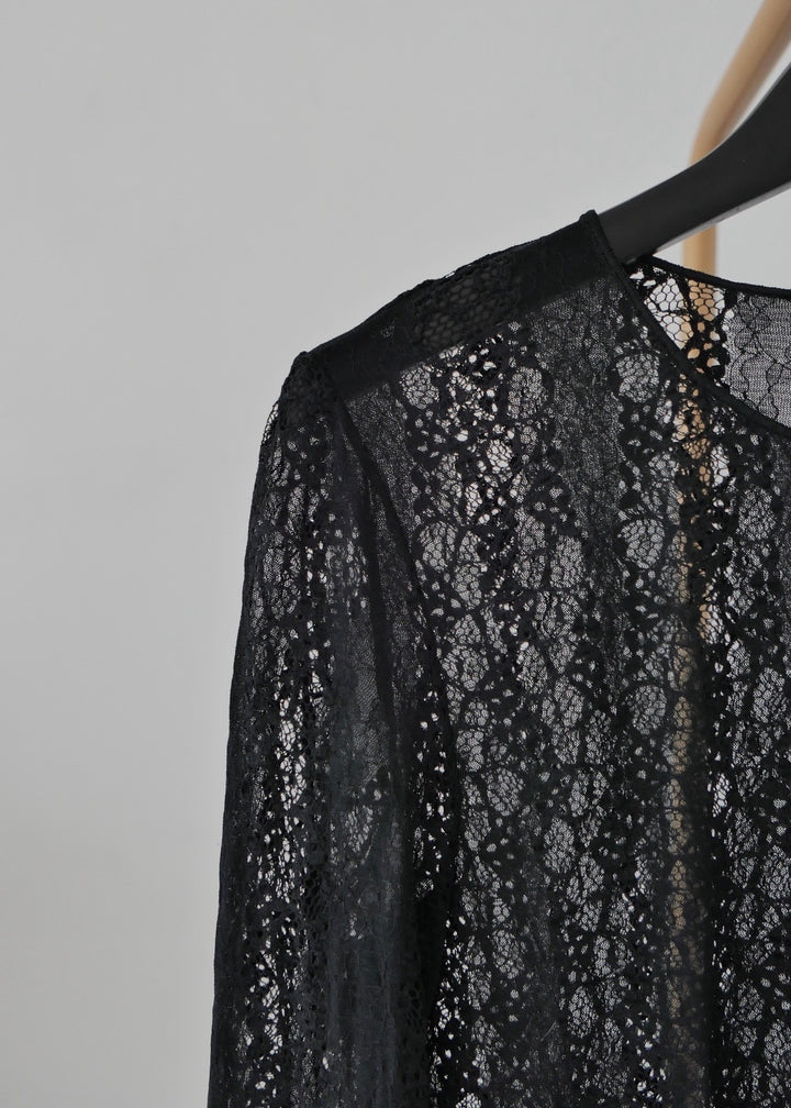 サイドスリットレーストップス