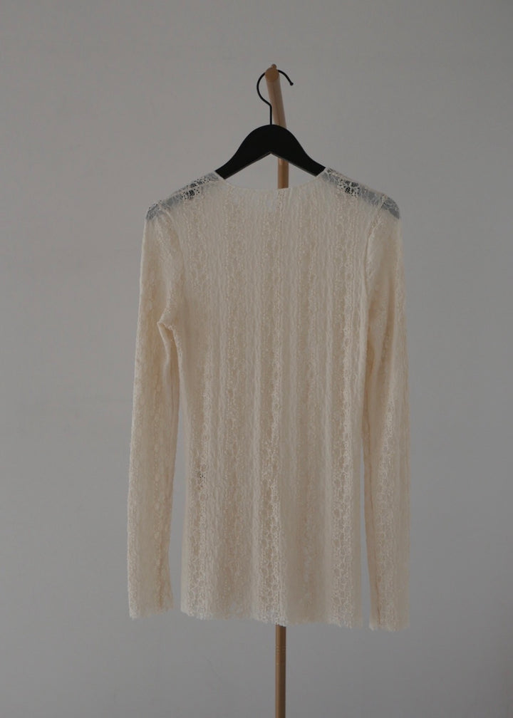 サイドスリットレーストップス