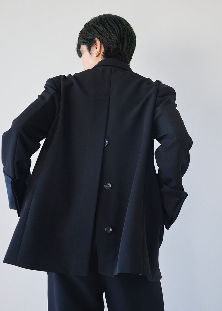 シアーコンビスリットジャケット_BLACK