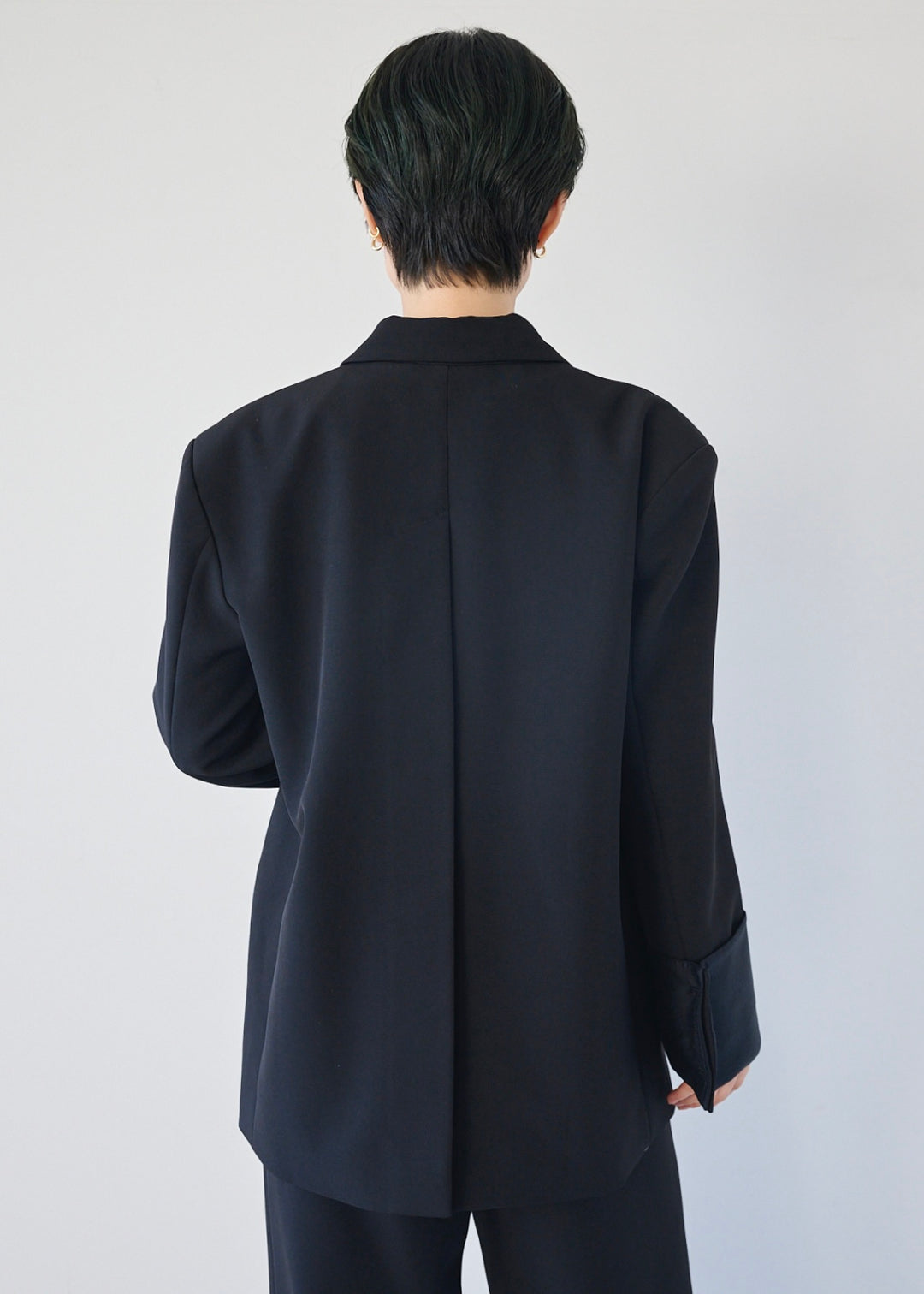 シアーコンビスリットジャケット_BLACK