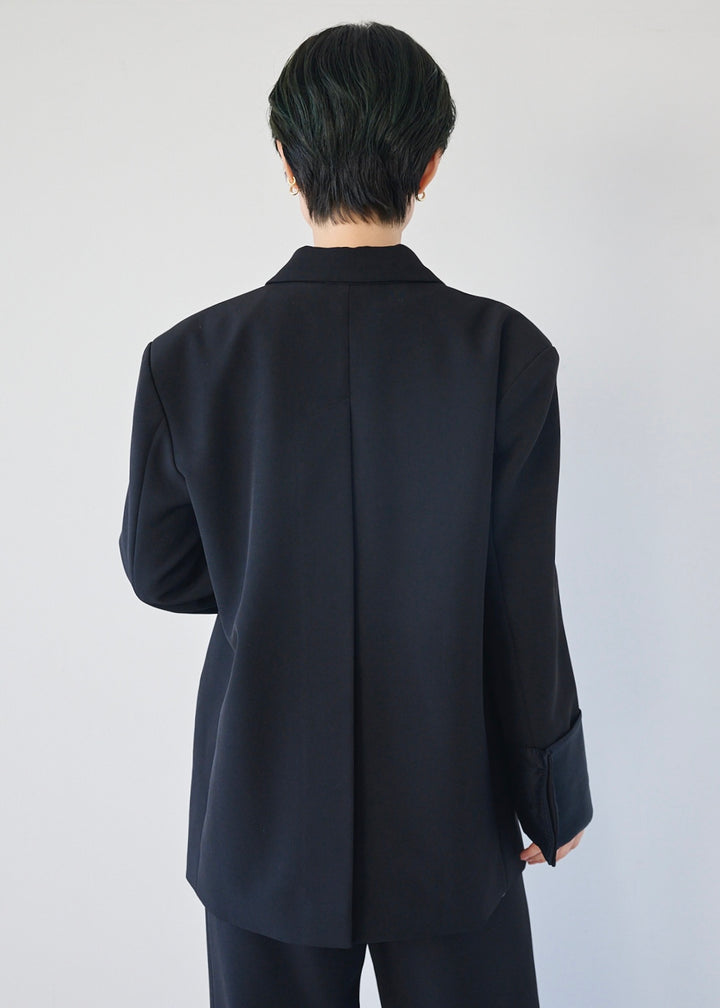 シアーコンビスリットジャケット_BLACK