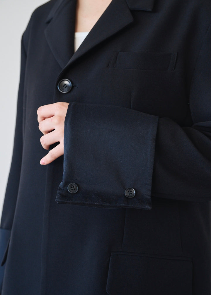 シアーコンビスリットジャケット_BLACK