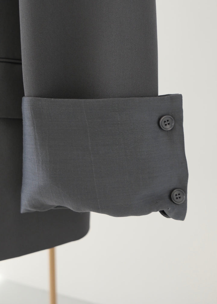 シアーコンビスリットジャケット_GREY