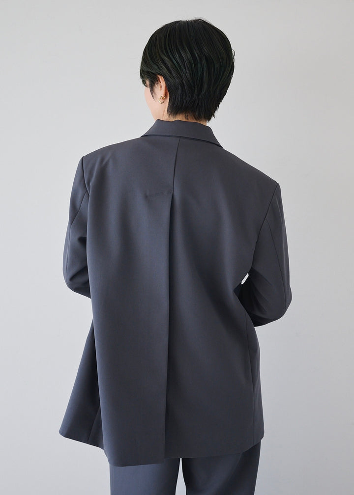 シアーコンビスリットジャケット_GREY