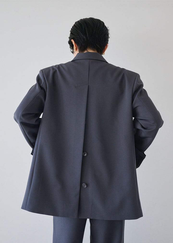 シアーコンビスリットジャケット_GREY