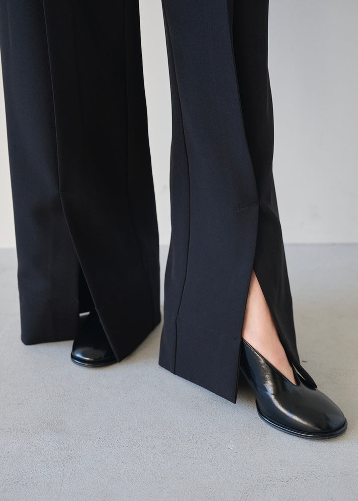 シアーコンビスリットパンツ_BLACK