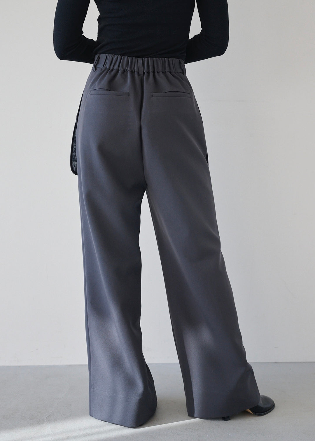 シアーコンビスリットパンツ_GREY