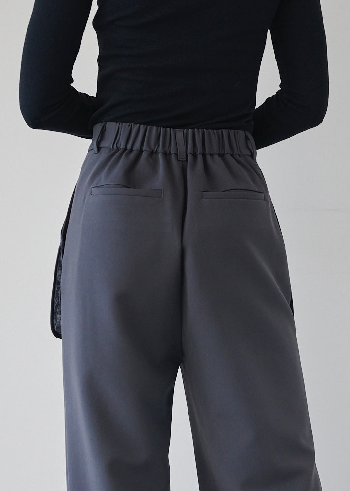 シアーコンビスリットパンツ_GREY